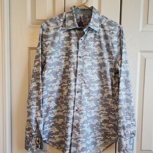 Men's Robert Graham Wilder Camouflage Button-Up Shirt